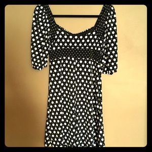 Black and white polka dot dress